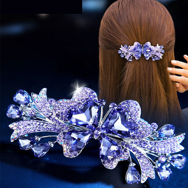 qixi gift [gift box] top clip hairpin korean style mother headdress butterfly large back head hairpin for children