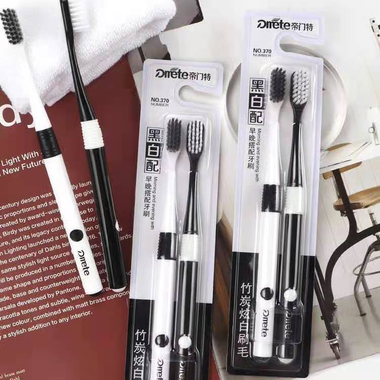 high-end fiber soft filament toothbrush soft hair adult home use toothbrush wholesale student adult couple men and women family pack