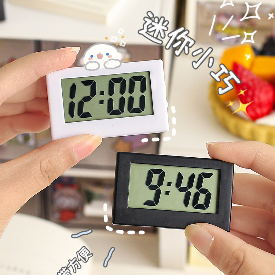 mini table clock ins small size desk clock cute and compact student electronic clock simple style desktop small ornaments