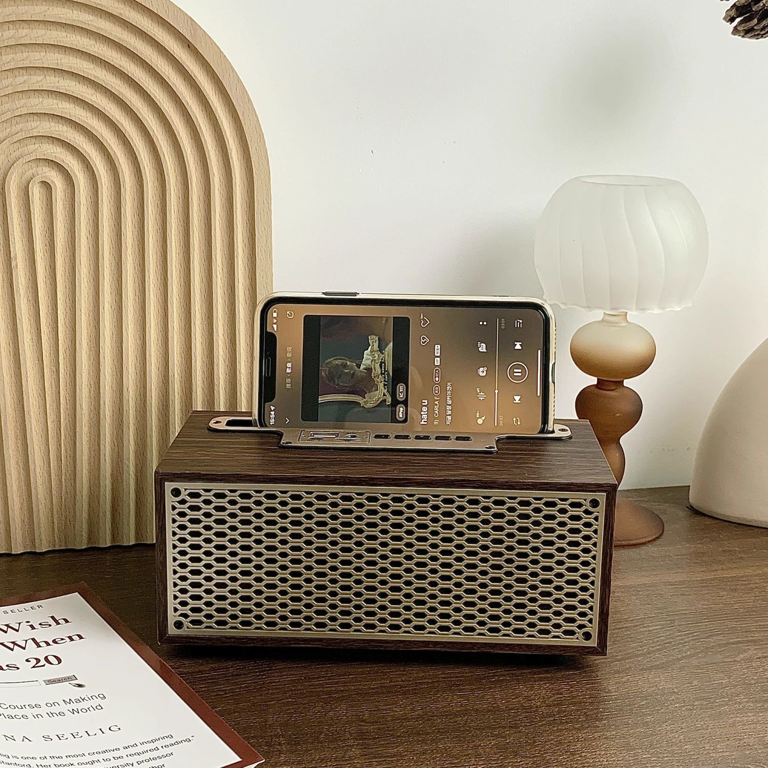 birthday gift for girls practical wooden vintage audio bluetooth old-fashioned wireless speaker small radio large volume