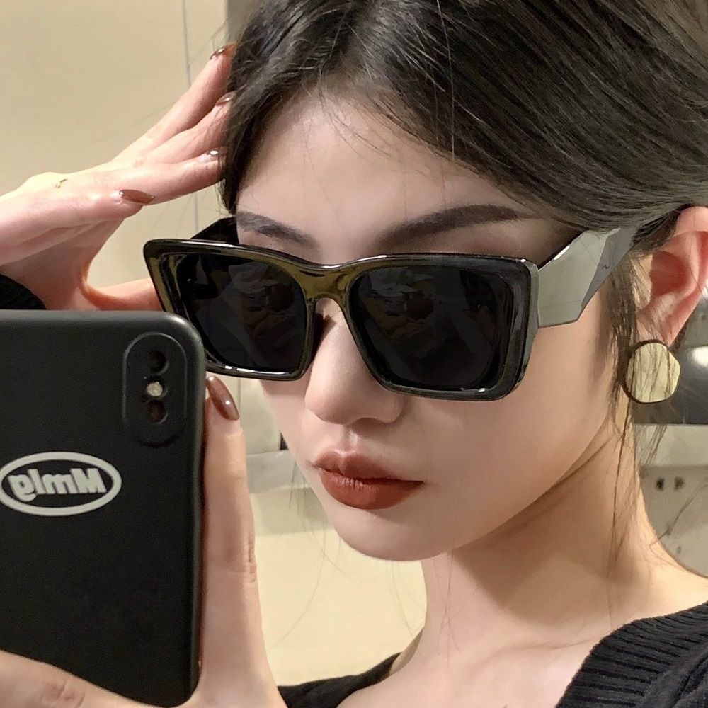 retro large frame sunglasses for women european and american style trendy big face slimming uv-proof fashionable sunglasses for men