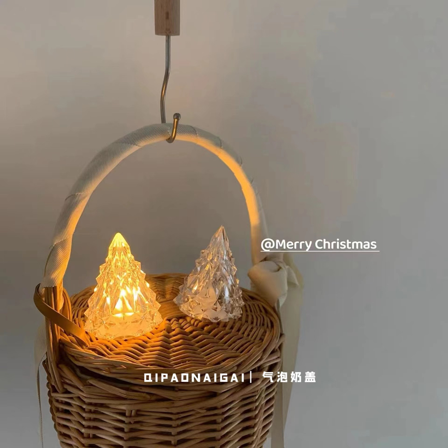 Retro Glacier Small Night Lamp Christmas Eve Decorative Lights Photo Shooting Decoration Indoor Christmas Good-looking Atmosphere Light Gift