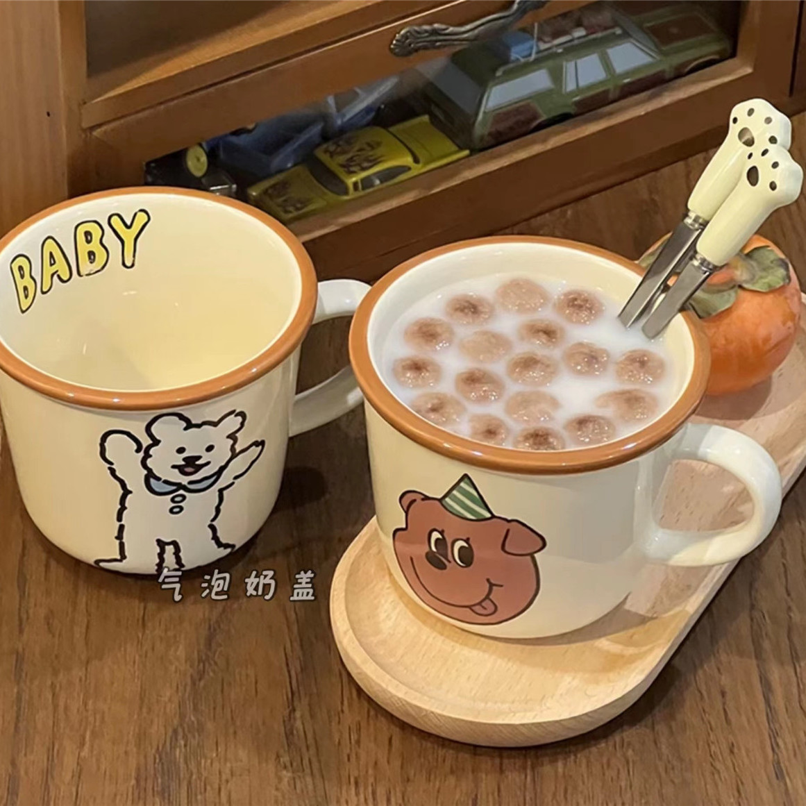 Cute Standing Bear Mug Office Good-looking Water Cup Student Breakfast Coffee Cup Lovers Ceramic Cup Female