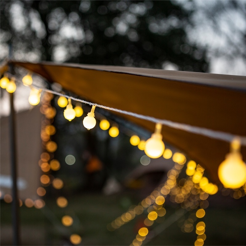 Outdoor Camping Ambience Light Usb Stall Camping Decorations Arrangement Birthday Canopy Tent Lighting Chain Light with Star Light