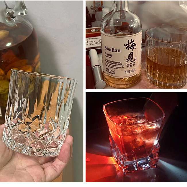 Crystal Glass Whisky Tumbler Beer Steins Bar Ktv Wine Glass Juice Cup Water Cup Colin Cup High Body Water Cup