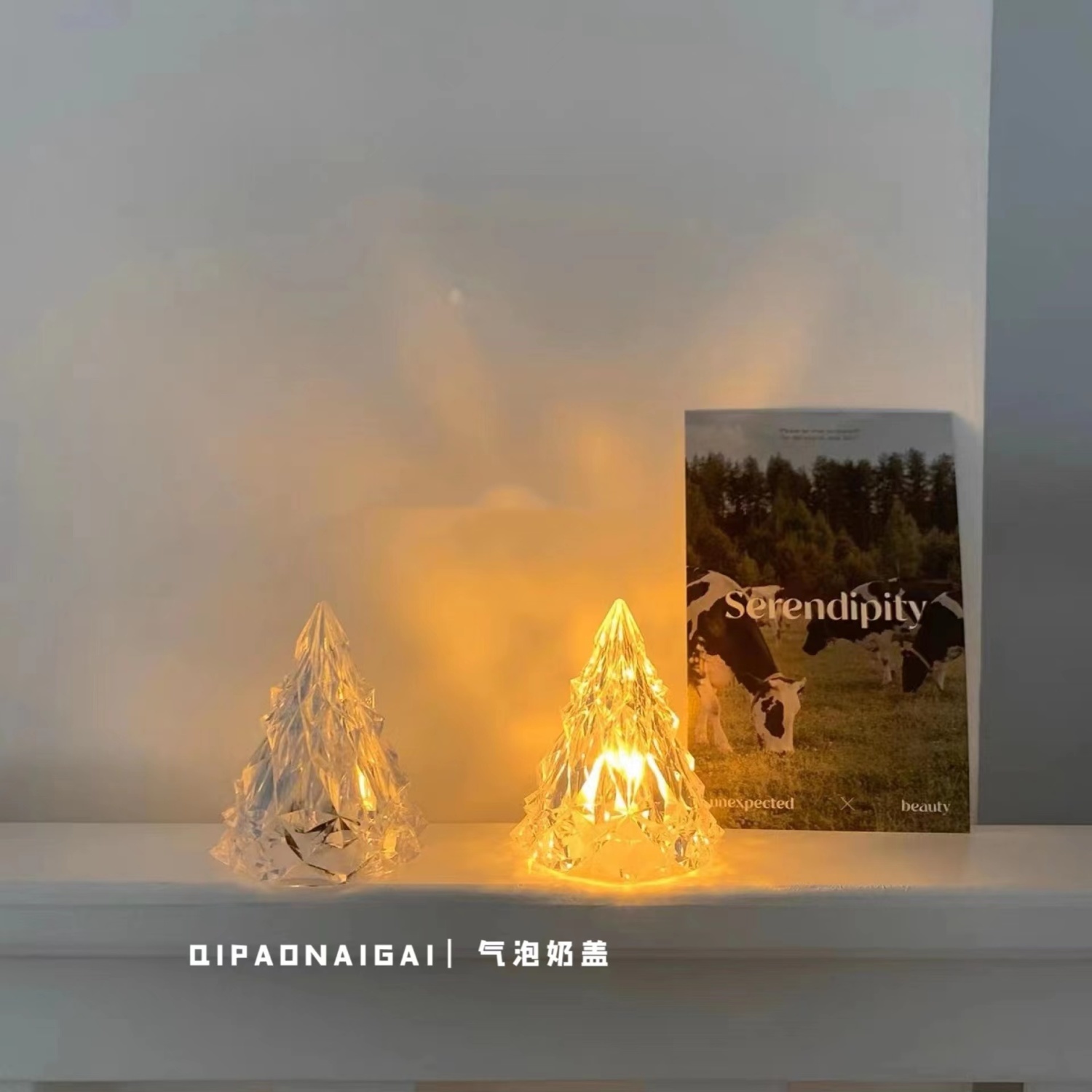 Retro Glacier Small Night Lamp Christmas Eve Decorative Lights Photo Shooting Decoration Indoor Christmas Good-looking Atmosphere Light Gift