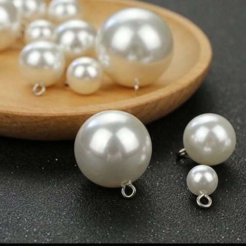 imitation pearl button handmade diy pearl accessories classic style pearl button bead pendant clothing accessories wholesale