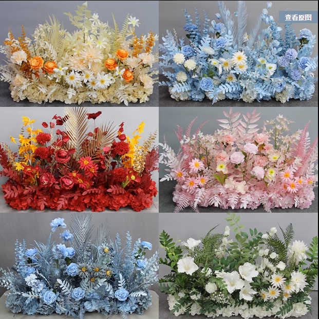 wedding floor flower artificial flower wedding ceremony layout finished props new engagement decoration welcome road lead decoration flower row