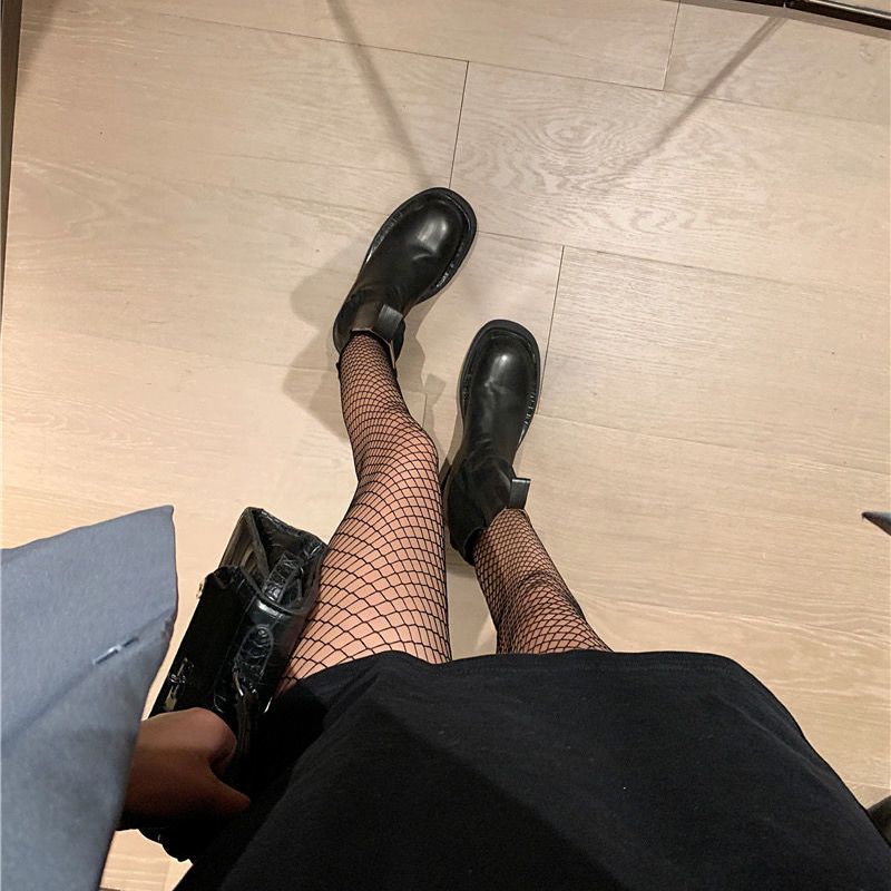 Online Influencer Pop Black Silk Stockings JK Size Plaid Fishnet Stockings Female Spring Summer Ultra-Thin Sexy Anti-Snagging Leggings