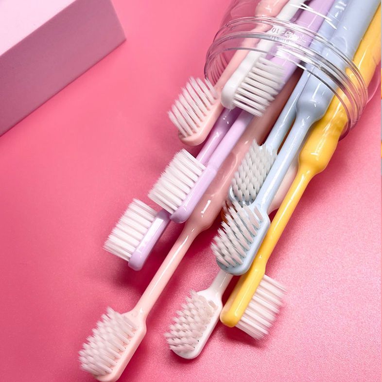 High-End Soft Toothbrush Family Pack Adult Student for Both Male and Female High Density Brush Filaments Pregnant Women Tooth Protector Confinement Toothbrush