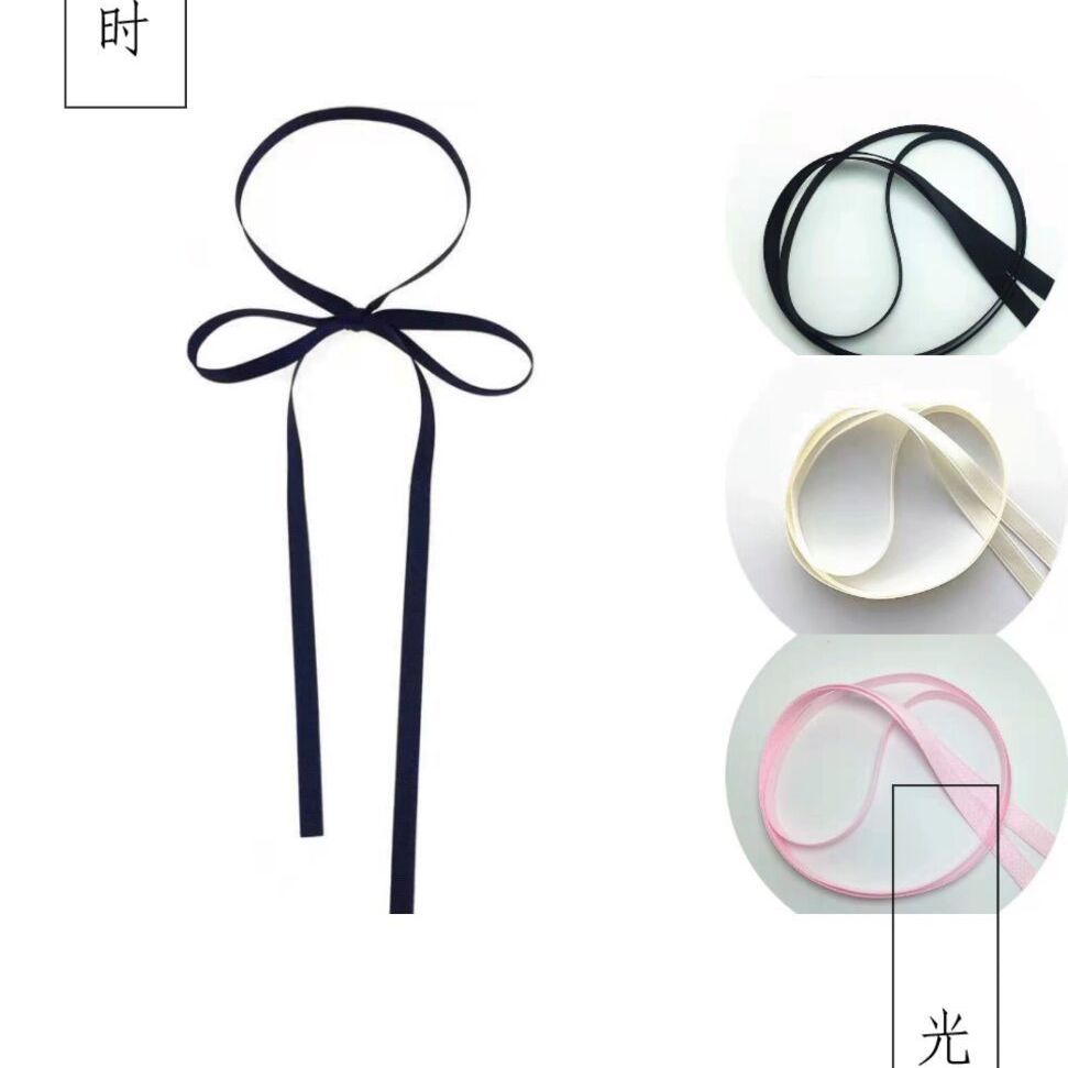 lace-up collar ribbon bowknot accessories ribbon clothes shirt bow tie black ribbon long strap