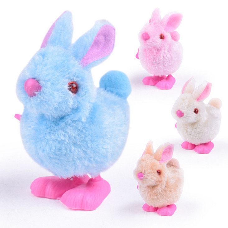 Plush Spring Cute Chicken Children Cute Simulation Jumping Chain Rabbit Toy Male and Female Baby Animal Toy