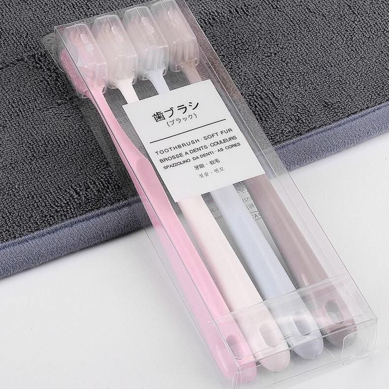 Japanese Muji MUJI Toothbrush with Protective Cover Soft Fur Men and Women Universal Portable Family Travel Essential Set