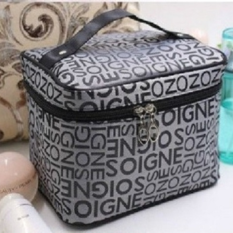 No. plus-Sized Lettered Make-up Bag Handbag Cubic Bag Large Capacity Storage Wash Bag Cosmetic Bag New Handbag