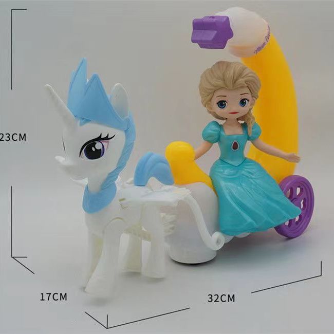 Children's Holiday Electric Rotating Luminous Music Portable Lantern Toy Cartoon Princess Elsa Song New Toy