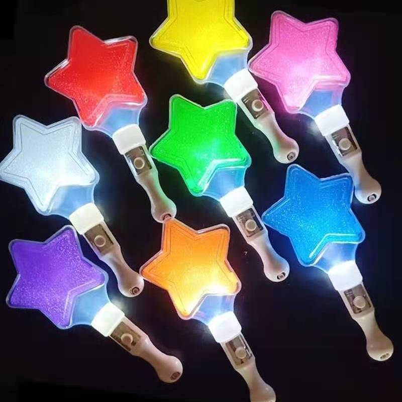 light stick bar ball support props light-emitting love star stick children‘s flash toy customization promotional gifts