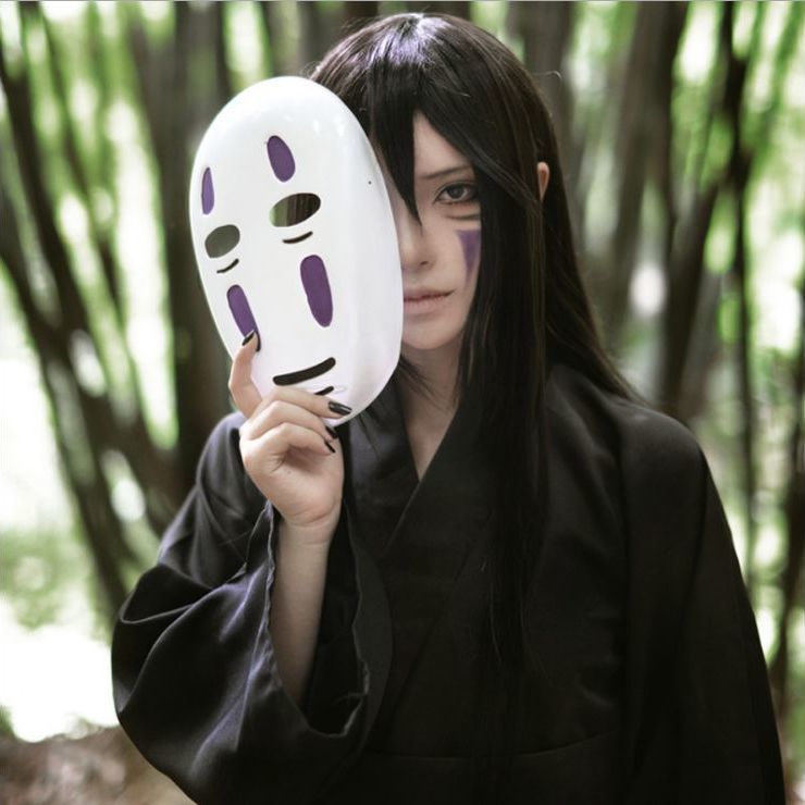 qianhe qianxun faceless male mask miyazaki cosplay atmosphere dress up props 1 pack