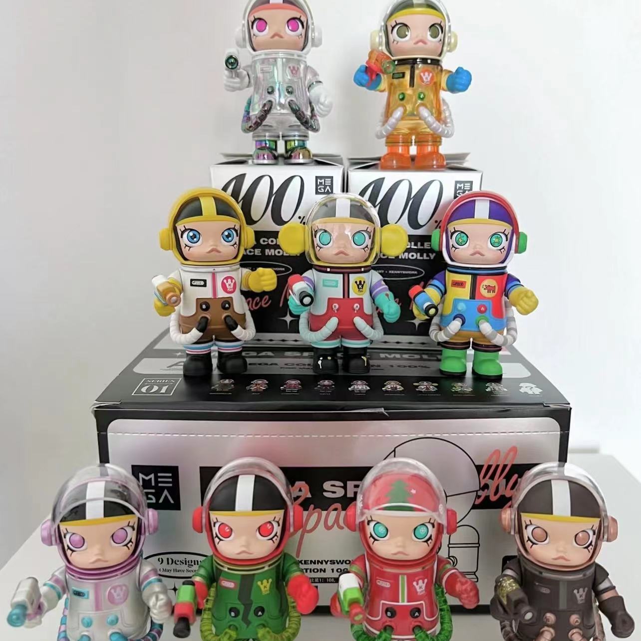 mega reserve range molly100% jasmine anniversary astronaut blind box motherland edition