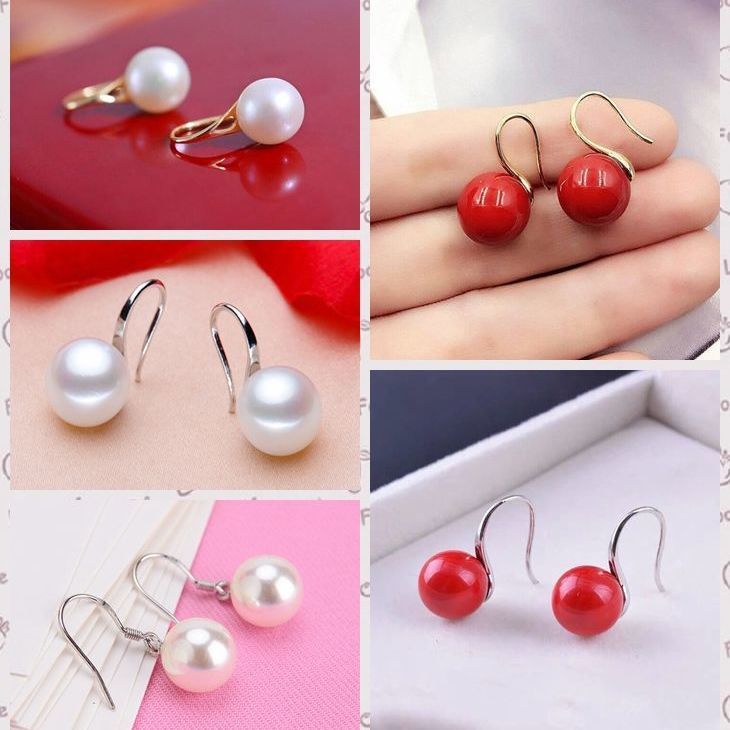 2024 new 925 silver pearl earrings women‘s japanese and korean style fashionable luxury anti-allergy earrings simple trendy ear hook