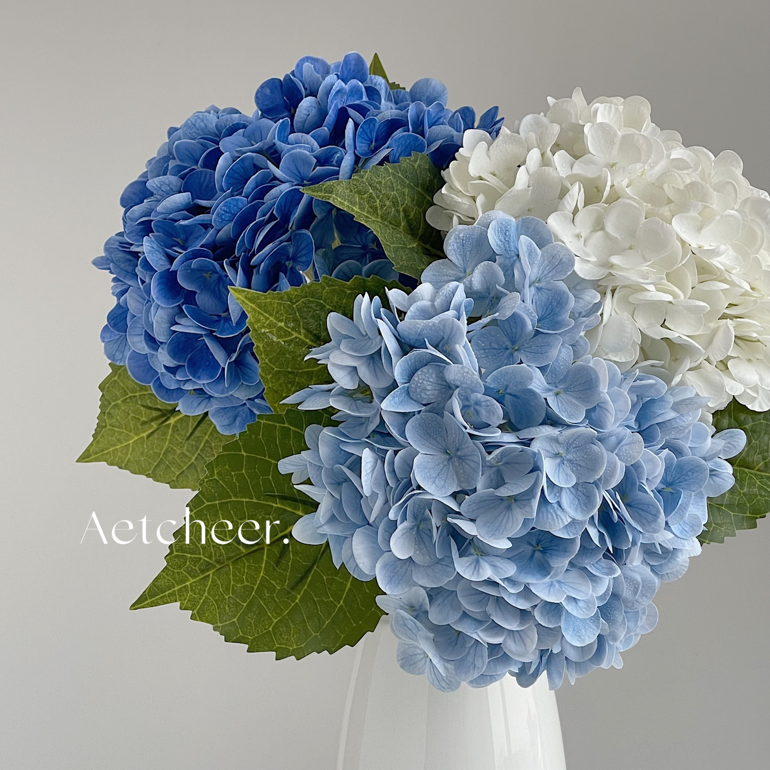 bionic dried flower hydrangea artificial flower blue moisturizing hand bouquet living room decoration flower arrangement decoration fake flower