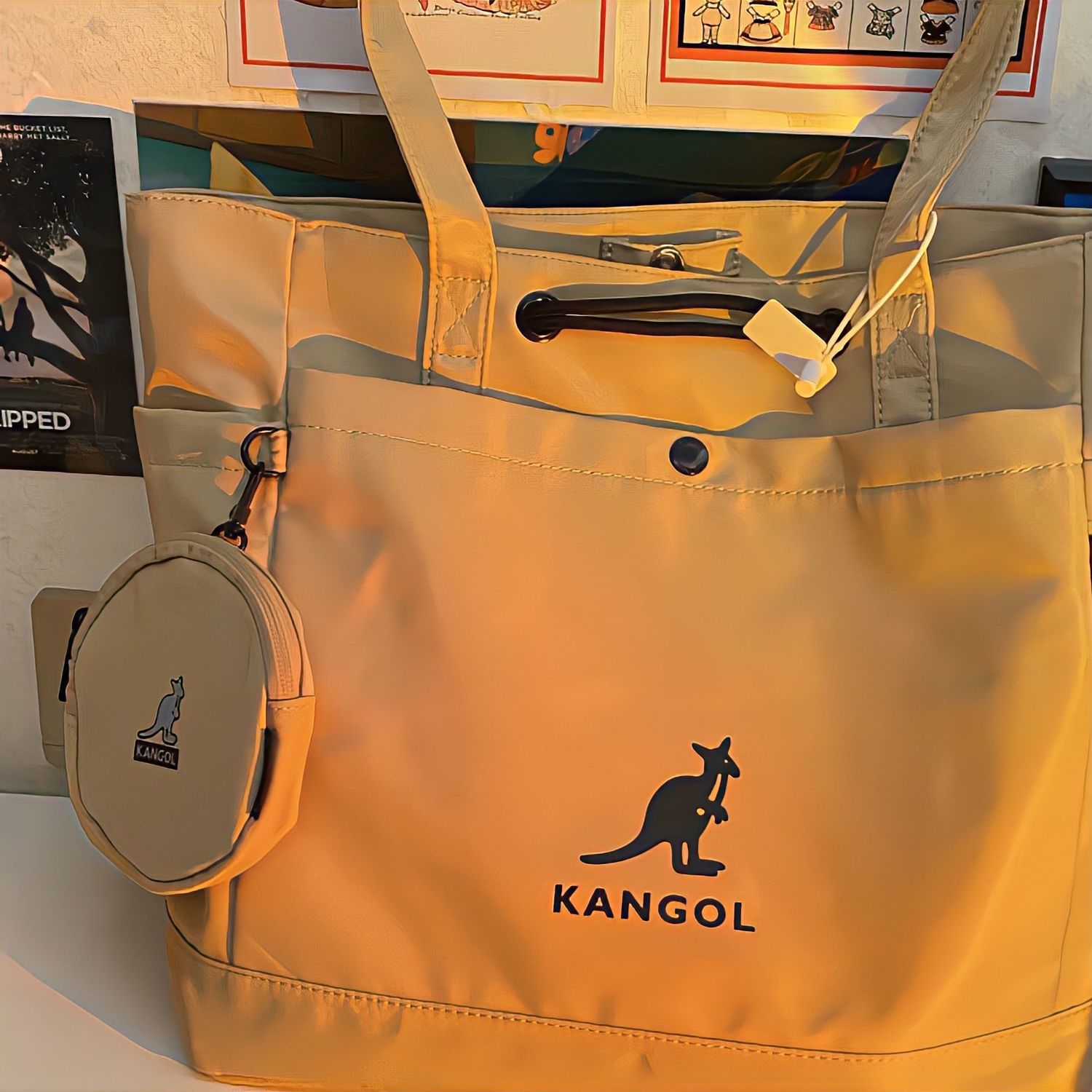 south korea genuine goods kangol kangaroo tote bag waterproof simple commute handbag casual large capacity shoulder bag