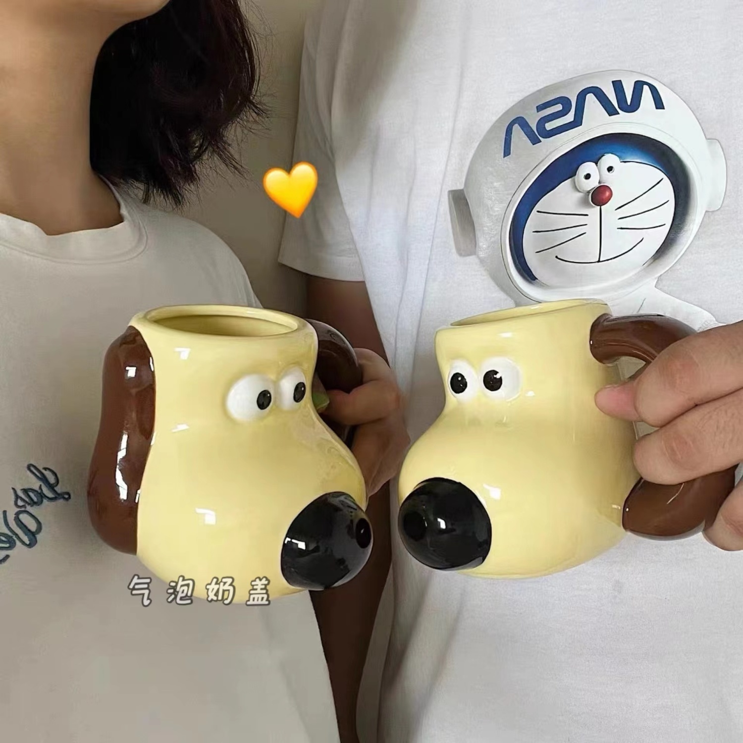 ins style cute master dog ceramic mug small red book same style couple gift office large capacity water cup