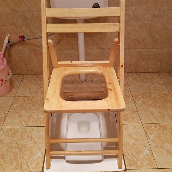 elderly potty seat solid wood pregnant women commode wooden toilet simple mobile toilet chair toilet elderly household