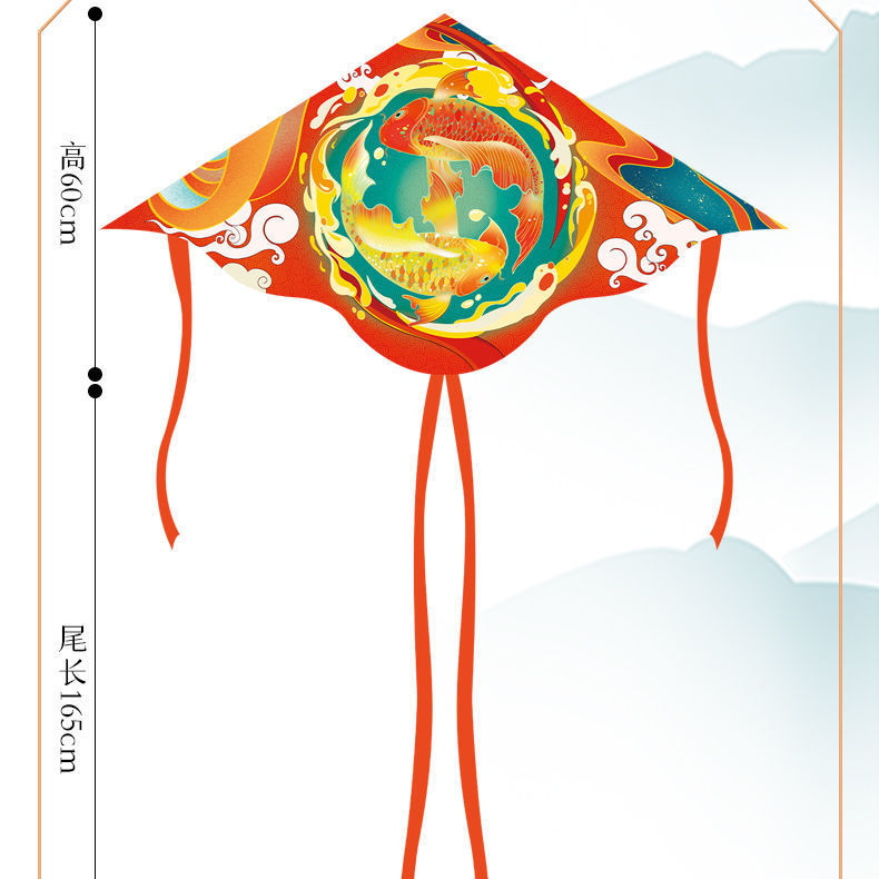 Kite Good-looking Complete Collection Koi Cartoon Children Adult 2023 New Large Height Breeze Easy to Fly Outdoor Wire Wheel
