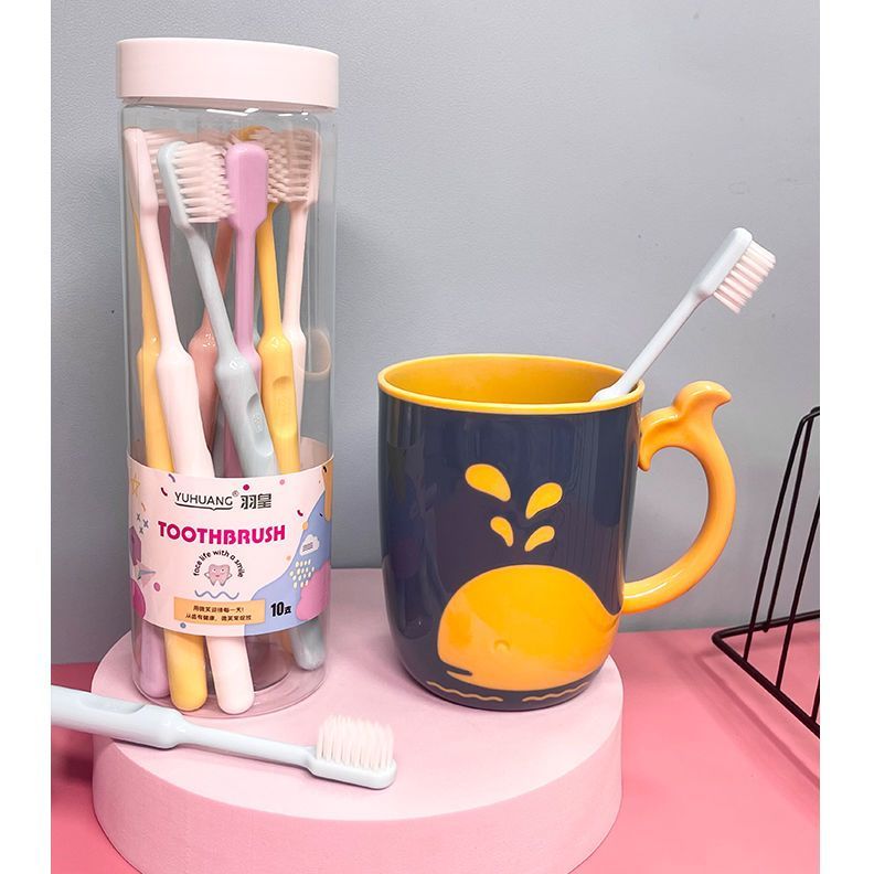 High-End Soft Toothbrush Family Pack Adult Student for Both Male and Female High Density Brush Filaments Pregnant Women Tooth Protector Confinement Toothbrush