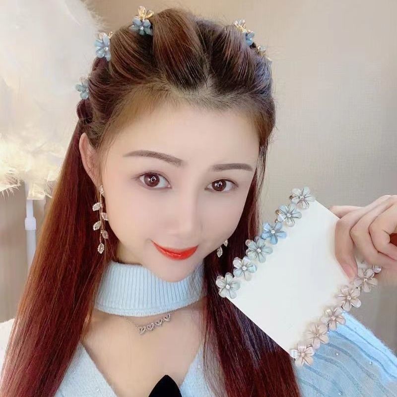 bang clip fresh crystal small jaw clip barrettes side clip hair claw cute hair accessories broken barrettes gap former red woven hair fantastic