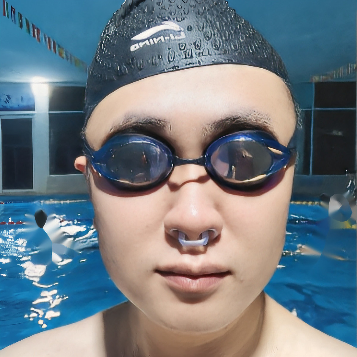 Tapón nasal invisible de silicona con clip para nadar, juego de congestión nasal para adultos, antiasfixia, agua_voghion.com