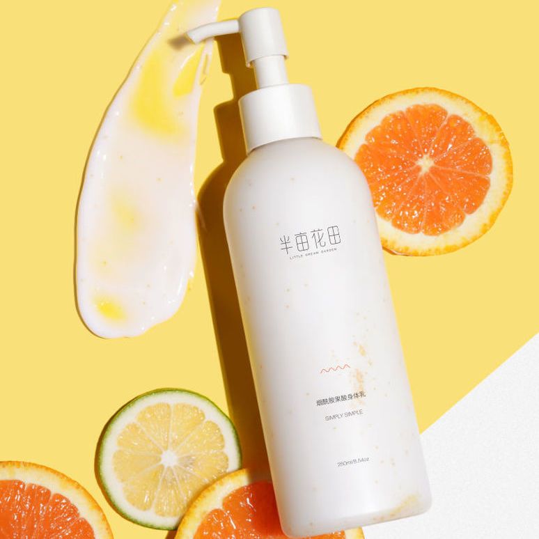 半亩花田烟酰胺果酸身体乳保湿滋润补水全身润肤乳香味持久留香