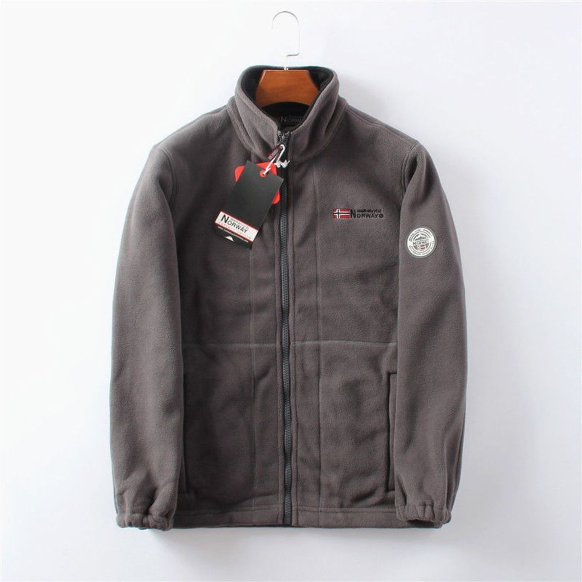 Casaco norueguês de lã dupla face espessada e única para aquecimento de outono e inverno masculino, casual e solto, grande_voghion.com