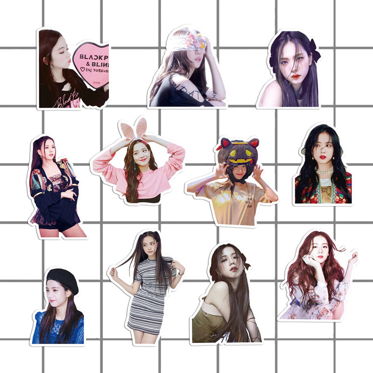 jisoo金智秀blackpink手帐贴纸lisa金智妮jennie明星diy人物头像