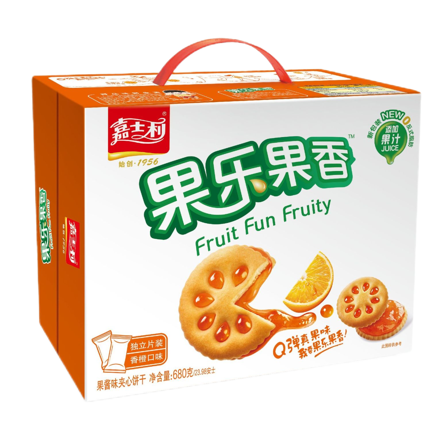 嘉士利果乐果香果酱夹心饼干680g糕点心休闲儿童零食食品小吃送礼