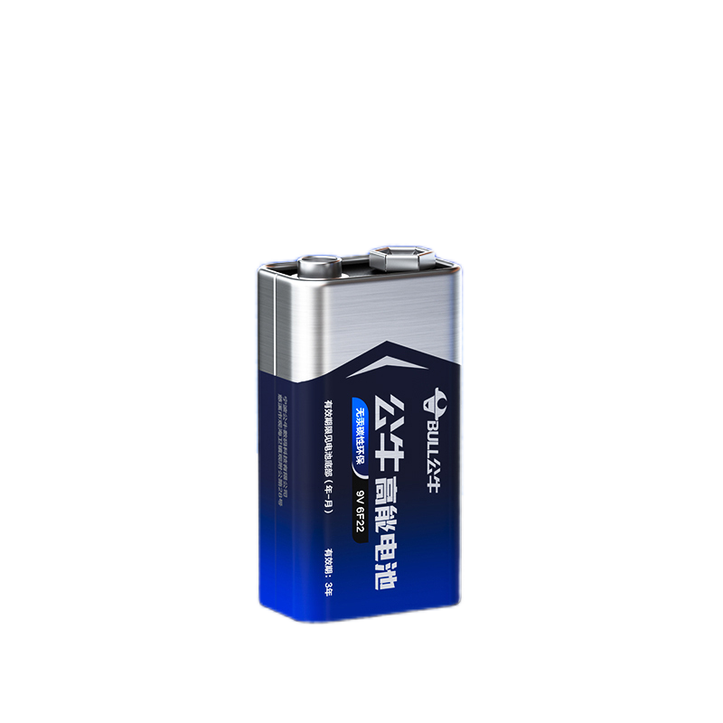 公牛9v方块电池6F22叠层遥控器无线话筒万能表烟雾报警器方形电池