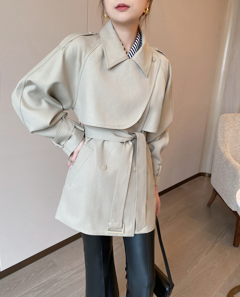 秋季必备！英伦风中长款双排扣风衣，优雅与实用兼得