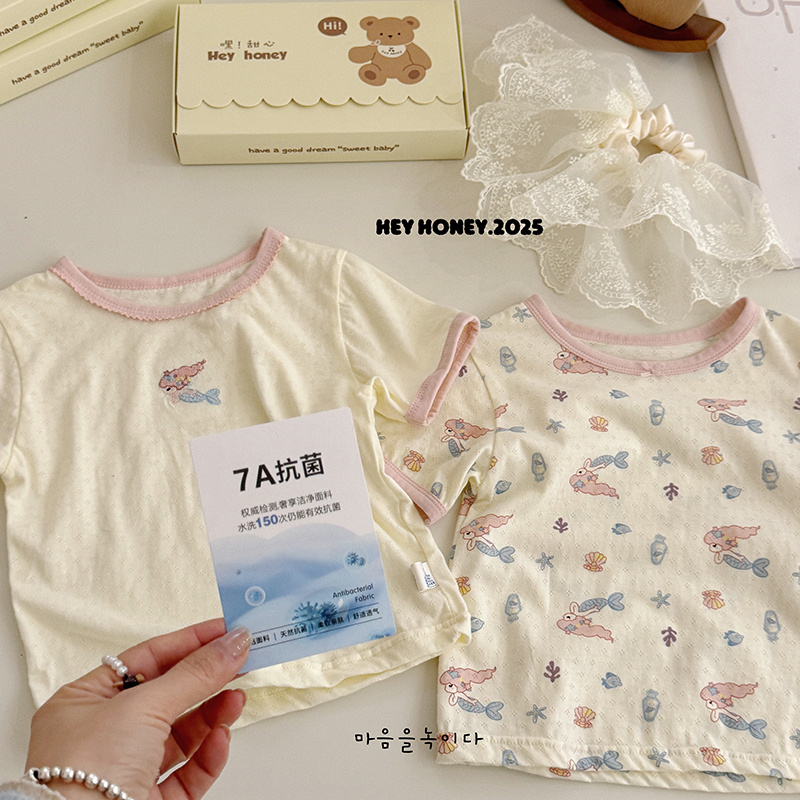 29.9元两件的”大小卷”T恤：用蜂窝般的爱，织就孩子夏天的风