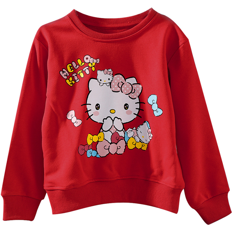 HELLO KITTY女童运动服单件上衣套头卫衣